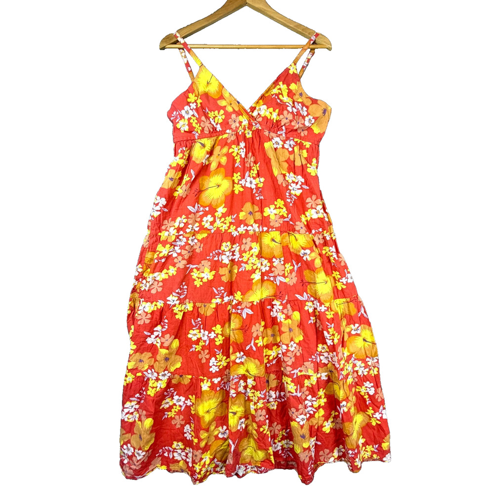 Speed‎ Control New York Y2K Maxi Dress Womens XL Orange Boho Dopamine Sundress